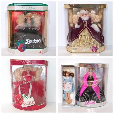 LOT 170B: Vintage Holiday Barbies w/ Little Debbie Barbie