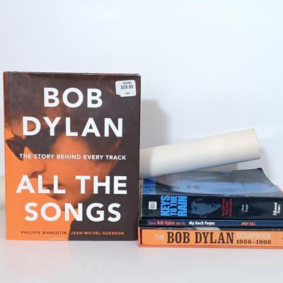 LOT 172B: Vintage Bob Dylan Poster w/ The Bob Dylan Scrapbook & More