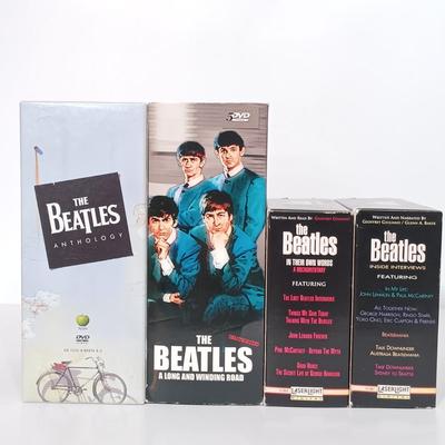LOT 176B: The Beatles Anthology DVD Set, A Long and Winding Road DVD Set, The Beatles Inside Interviews CD Set & In Their Own Words...