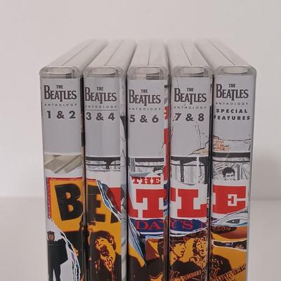 LOT 176B: The Beatles Anthology DVD Set, A Long and Winding Road DVD Set, The Beatles Inside Interviews CD Set & In Their Own Words...