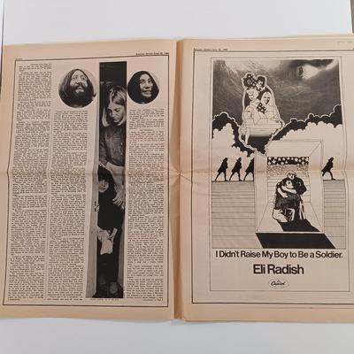 LOT 180B: Rolling Stones Magazine 1969 John and Yoko with a Collection of Beatles Related Ephemera