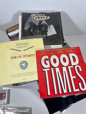 LOT 193B: Box of 45s Singles (Dozens of Vinyl Records) - Sealed Bob Dylan Set and More