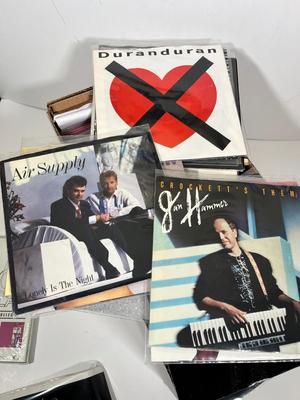 LOT 193B: Box of 45s Singles (Dozens of Vinyl Records) - Sealed Bob Dylan Set and More