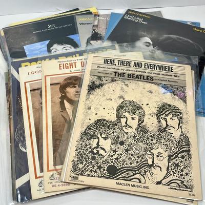 LOT 196B: Beatles Sheet Music + Solo John Lennon & Paul McCartney ( Wings)
