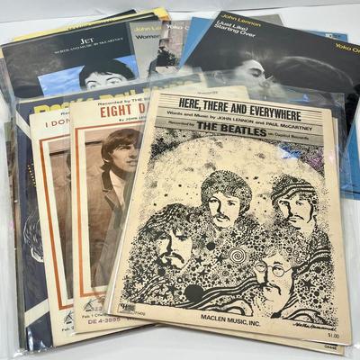 LOT 196B: Beatles Sheet Music + Solo John Lennon & Paul McCartney ( Wings)
