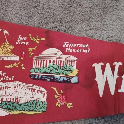 LOT 207B: MCM Italian Wood Cigarette Box, Vintage Pennants, Navajo-Style Rug & More