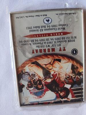 Wrangler Tin with Embossed metal rodeo collector cards