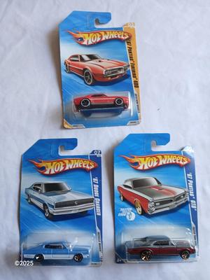 Three new 1967 Hot Wheels collectable cars