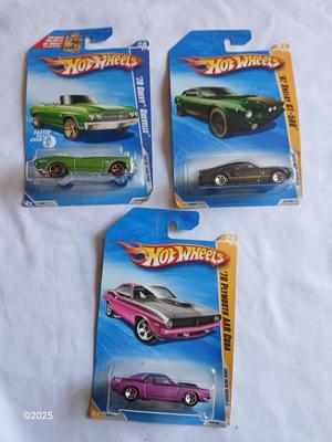Three new Collectable Hot wheels cars