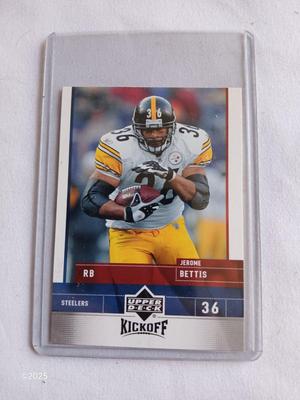 Football memorabilia - Bronco's collectable diecast vehicle - steelers 36 card - John Elway #7 and Mike Anderson plaques