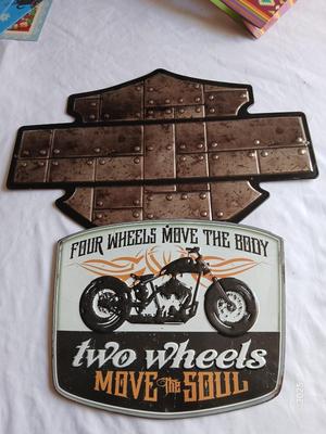 Two collectable Harley tin signs