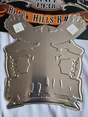 Two tin Harley Davidson collectable Signs Sturgis - and Realities ride and Rally Fort Collins Colorado