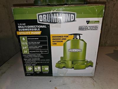 Drummond 1/6 HP Multi-Directional Submersible Utility pump