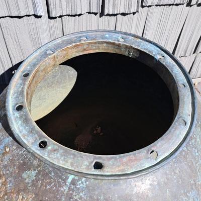 Large Aged Copper Planter & Stand (FD-SD)