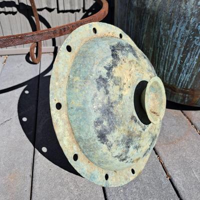 Large Aged Copper Planter & Stand (FD-SD)