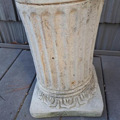 Concrete "Reading Fairy" and Corinthian Pedestal (FD-SD)