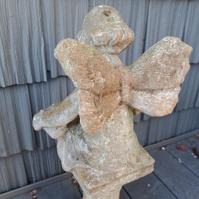 Concrete "Reading Fairy" and Corinthian Pedestal (FD-SD)