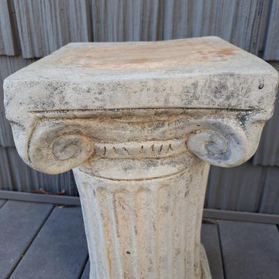 Concrete "Reading Fairy" and Corinthian Pedestal (FD-SD)