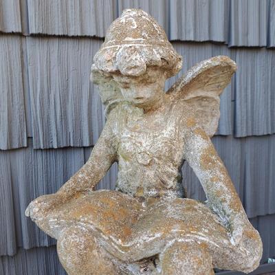 Concrete "Reading Fairy" and Corinthian Pedestal (FD-SD)