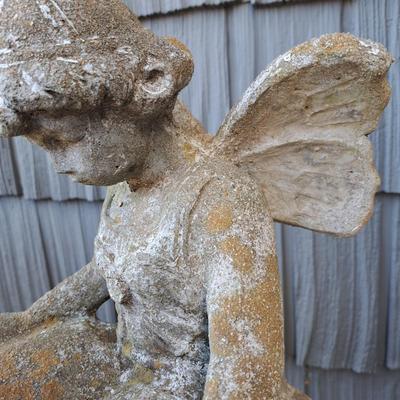Concrete "Reading Fairy" and Corinthian Pedestal (FD-SD)