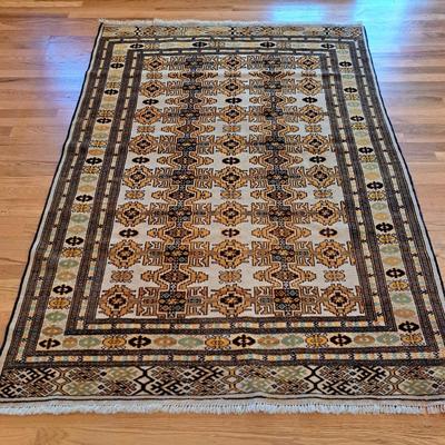 Hand-Knotted Persian Turkoman Rug 6'5" x 4'7" (DR-SD)