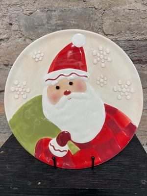 Sale Photo Thumbnail #202: Santa plate, resin Santa figurine and gatherer Santa from Utah