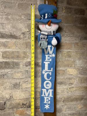 Runners and Snowman Door Hanger