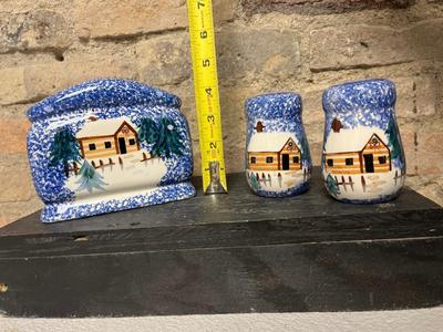 Huge Set of Holiday Mountain Lodge Dishware