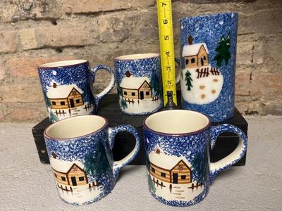 Huge Set of Holiday Mountain Lodge Dishware
