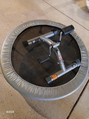 3-foot exercise trampoline with portable exercise anywhere foot pedal bike exerciser
