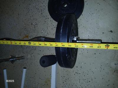 Weider 138 weight bench / bench press with weights and accessories