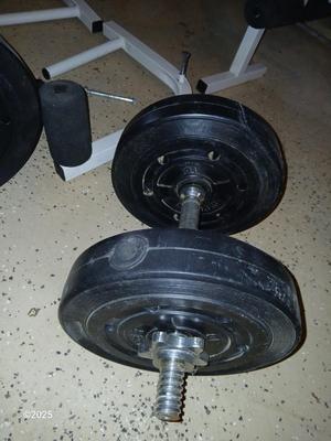 Weider 138 weight bench / bench press with weights and accessories