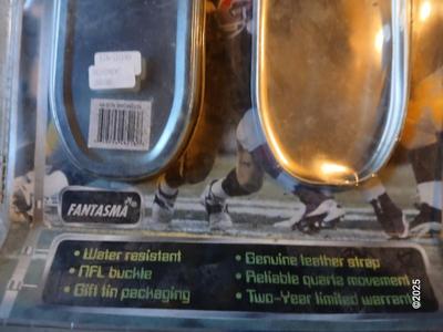Broncos sports watch - ticket stubs - Gameday magazine - and team playing cards