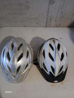 Two adult sized Bicycle helmets