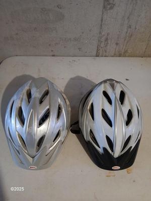 Two adult sized Bicycle helmets