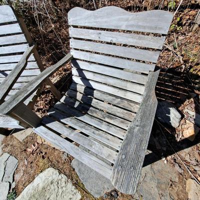 Pair of Wooden Patio Arm Chairs (BD-SD)