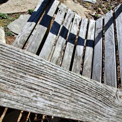 Pair of Wooden Patio Arm Chairs (BD-SD)