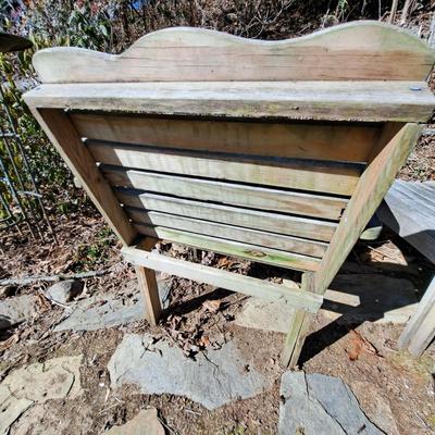 Pair of Wooden Patio Arm Chairs (BD-SD)