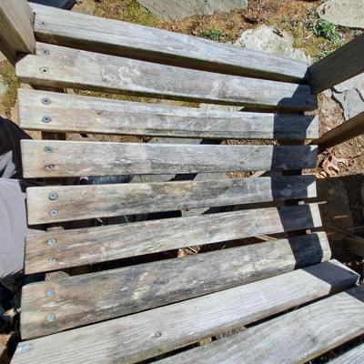 Pair of Wooden Patio Arm Chairs (BD-SD)