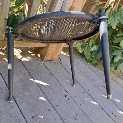 Two Vintage Small Mesh Metal Tables (BD-SD)