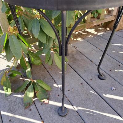 Two Vintage Small Mesh Metal Tables (BD-SD)