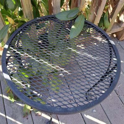 Two Vintage Small Mesh Metal Tables (BD-SD)