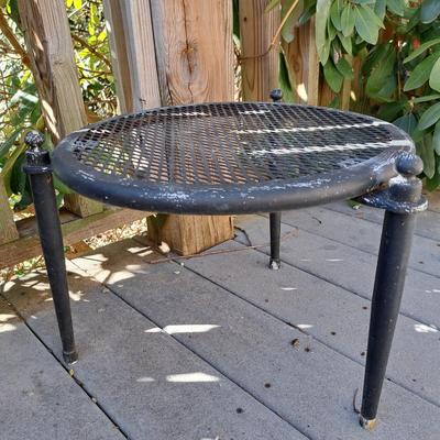 Two Vintage Small Mesh Metal Tables (BD-SD)