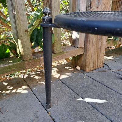 Two Vintage Small Mesh Metal Tables (BD-SD)