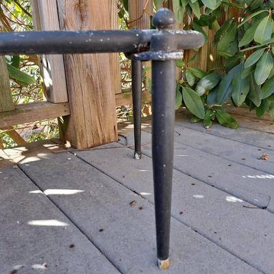 Two Vintage Small Mesh Metal Tables (BD-SD)