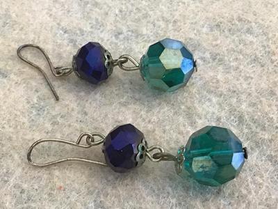 Vintage Glass Dangle Earrings