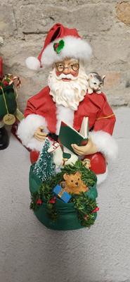 Trio of Clothtique santas