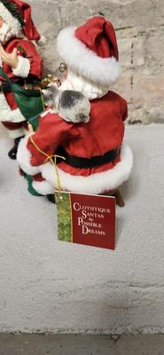 Trio of Clothtique santas