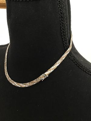 Silver Plated Two Tone Necklace