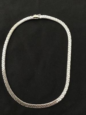 Silver Plated Two Tone Necklace